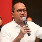 Wakil Ketua TKN Jokowi-Amin, Rosan Roeslani saat menjadi pembicara pada talkshow Kamis Kerja di Hub 86 Jakarta, Kamis (10/1). Talkshow mengusung tema Bisnis Tanpa Hutang, Emang Mungkin? dihadiri generasi muda. (Liputan6.com/Fery Pradolo)