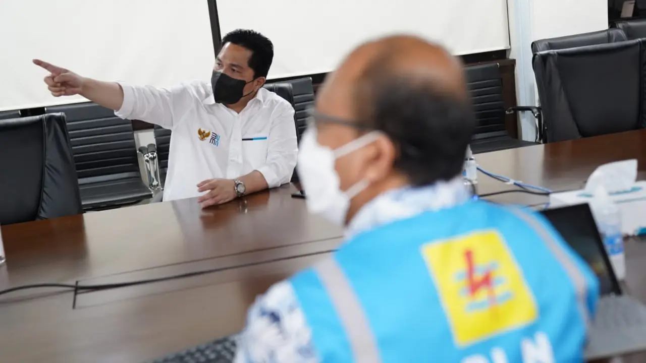 Menteri BUMN melakukan inspeksi mendadak ke PLN Unit Induk Pusat Pengatur Beban (UIP2B), yang berkedudukan di Gandul, Cinere, Depok, Jawa Barat, Selasa (6/7).