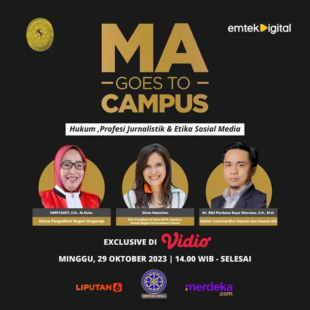 Eksklusif di Vidio.com! Saksikan MA Goes To Campus 2023 Edisi Universitas Udayana 