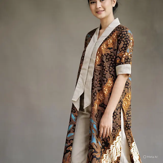 Baju Model Batik Kombinasi