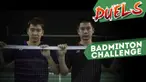 Berita video challenge antara Kevin Sanjaya Vs Marcus Gideon menggunakan raket dan shuttlecock plastik.