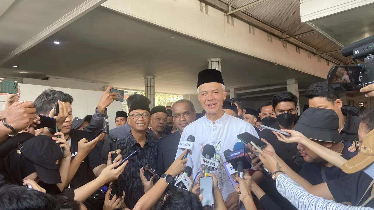 Calon presiden nomor urut 3, Ganjar Pranowo. (Liputan6.com/Muhammad Radityo Priyasmoro)