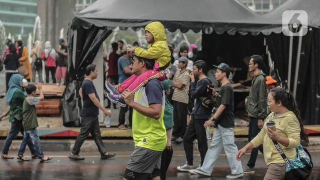 Sempat Diguyur Hujan, CFD Tetap Ramai