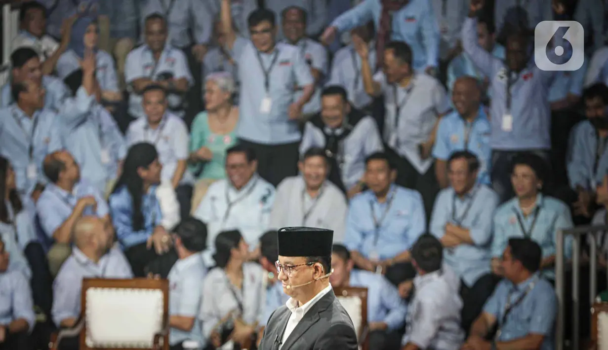 Ini menjadi kali pertama ketiga Calon Presiden memaparkan secara langsung visi dan misi mereka. (Liputan6.com/Faizal Fanani)
