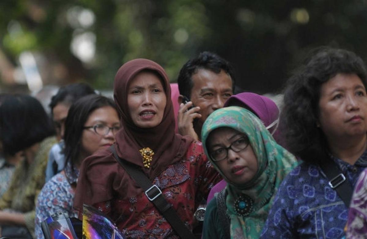 Seleksi CPNS, ratusan guru bantu DKI padati Gedung Nyi Ageng Serang