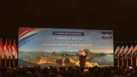 SBY saat menyampaikan pidato politik. (Liputan6.com/Muhammad Radityo Priyasmoro)