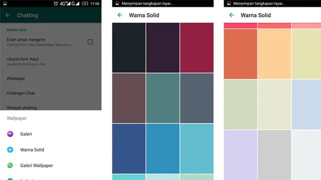 Warna Solid untuk Wallpaper Chat di WhatsApp