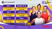 Jadwal Live Streaming WTA 500 Charleston Open 2023 di Vidio, 3-10 April 2023. (Sumber : dok. vidio.com)