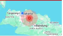 Gempa berkekuatan Mag 4,9 mengguncang wilayah Bekasi Rabu (20/8/2025). Guncangan terasi hingga wilayah Jakarta dan Depok. (Istimewa)