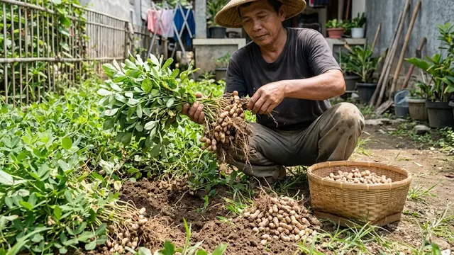 Cara Menanam Kacang Tanah/AI Generated