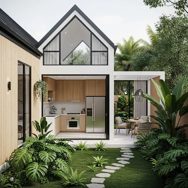 Rumah Kecil Type 45 Modern Minimalis dengan Taman Belakang (Gemini AI)