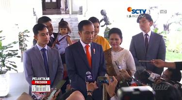 Keluarga Jokowi dalam Pelantikan Presiden 2019.  (screen capture Vidio.com)