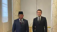 Menhan RI Prabowo bertemu dengan Presiden Prancis Emmanuel Macron. (Instagram Prabowo)