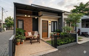 Inspirasi Teras Rumah Tipe 45 dengan Desain Sederhana Tapi Elegan (created by AI)
