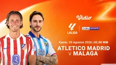 Atletico Madrid vs Málaga - La Liga 2026/27: Debut La Liga dengan Wajah Baru di Vidio