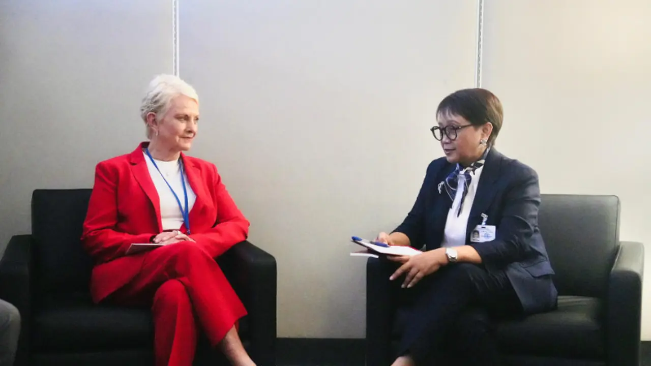 Pertemuan Menlu Retno Marsudi dengan Direktur Eksekutif WFP membahas inisiatif Koalisi Makanan Sekolah (School Meals Coalition) (Kemlu.go.id).
