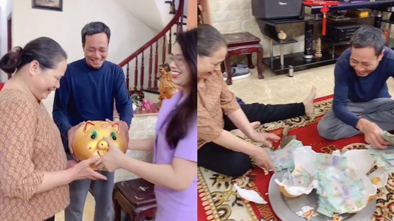 Orang Tua Kaget Dapat Kado Celengan Babi dari Anak, Isinya Hingga Ratusa Juta