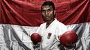 Karateka Putra Indonesia, Jintar Simanjuntak saat berlatih di The Belezza, Permata Hijau, Jakarta, Senin (07/8/2017).  Jintar siap mengibarkan Merah-Putih pada SEA Games 2017 (Bola.com/Nicklas Hanoatubun)