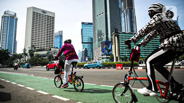 FOTO: CFD Ditiadakan, Kawasan Sudirman - Thamrin Tetap Ramai
