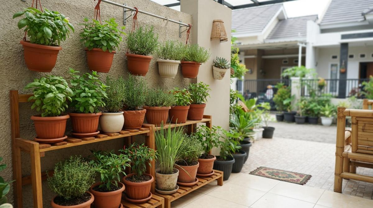 Cara Membuat Kebun Bumbu Dapur Kecil di Teras Rumah