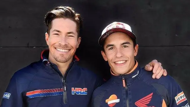 Marc Marquez bersama Nicky Hayden