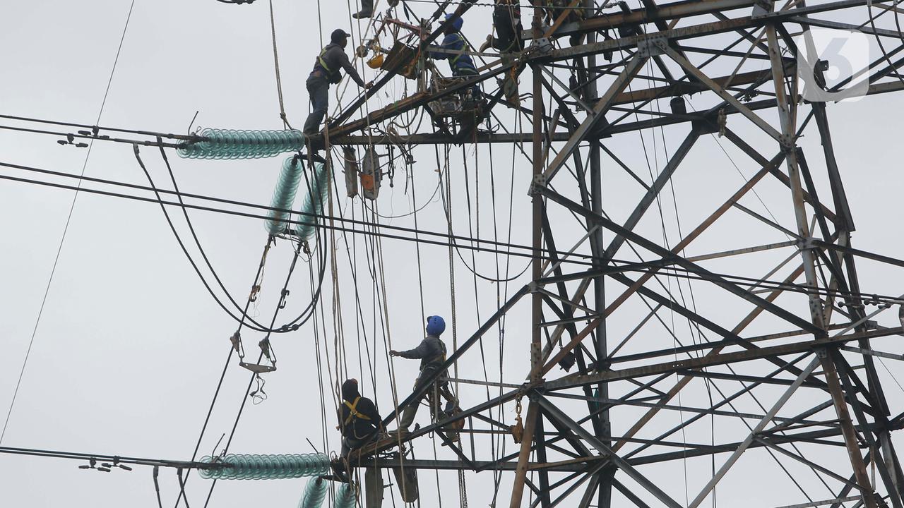 Saat Pasukan Elit PLN Bekerja Diantara Ketinggian dan Tegangan Tinggi