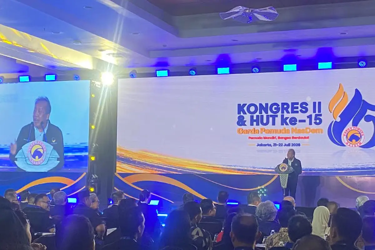 Saan Mustopa di Kongres II Garda Pemuda NasDem