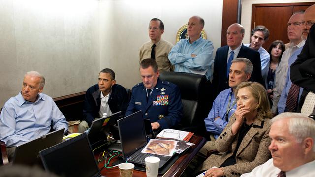 Situation Room, Gedung Putih, saat operasi pembunuhan Osama bin Laden, 2011 (Gedung Putih/Wikimedia Commons)