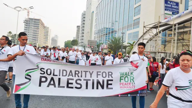 Walk for Peace and Humanity, Indonesian Solidarity Week for Palestine di Jakarta (14/10) (sumber: Kemlu RI)
