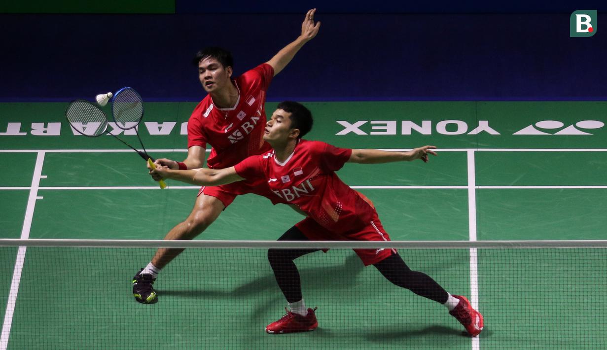 <p>Leo Rolly Carnando/Daniel Marthin. (Bagaskara Lazuardi/Bola.com)</p>