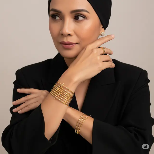 11 Model Gelang Ibu-Ibu Terpopuler 2025: Emas, Batu Permata, hingga Motif Batik!