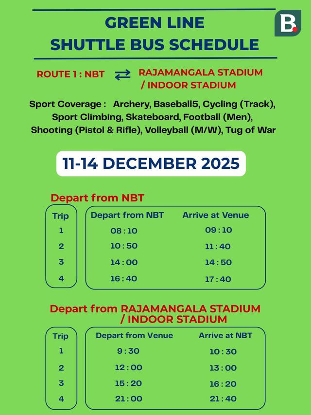 Jadwal Shuttle Bus SEA Games 2025