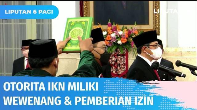 Presiden Jokowi resmi melantik Bambang Susantono dan Dhony Rahajoe sebagai Kepala dan Wakil Kepala Otorita IKN. Keduanya akan bertugas mempersiapkan pengelolaan Ibu Kota Baru di Kalimantan Timur.