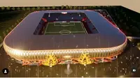Rancangan stadion baru Kediri yang diberi nama Gelora Daha Jayati. (Istimewa)