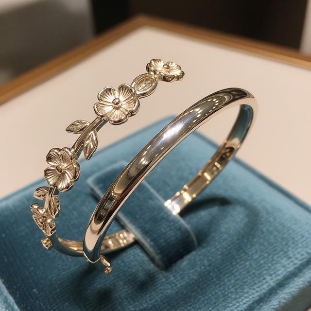 7 Model Gelang Bangle Tipis dengan Aksen Bunga, Sentuhan Klasik yang ...