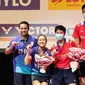 Rehan Naufal Kusharjanto/Lisa Ayu Kusumawati memenangkan gelar ganda campuran Hylo Open 2022. Pasangan muda Indonesia ini mengalahkan andalan China Feng Yan Zhe/Huang Dong Ping 21-17 dan 21-15 dalam laga final di Saarlandhalle Saarbrucken, Jerman, Minggu (6/11). (foto: PBSI)