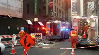 Kebocoran pipa gas terjadi di kawasan perkantoran Manhattan, Amerika Serikat.