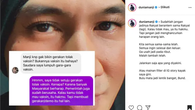 Diminta Bikin Gerakan Tolak Vaksin Covid-19, Anji: Jangan Hancurkan Harapan Orang Lain