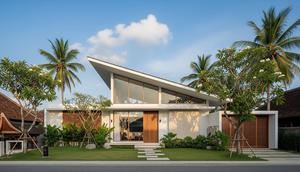 Desain rumah minimalis atap miring satu arah. [Foto: Gemini]