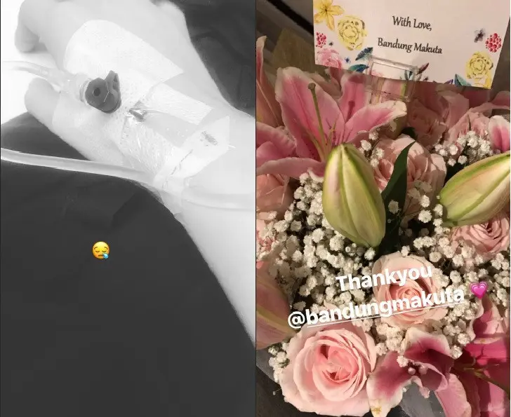 Sakit, Zaskia Sungkar dapat kiriman bunga dari sahabat (Foto: Instagram)