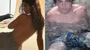 Tampil berani topless, baik Kylie Jenner dan Timothee Chalamet. Dalam photoshoot terbarunya, Kylie Jenner memperlihatkan tubuh bagian atasnya tanpa busana, sedangkan Timothee mengunggah potret dirinya basah tanpa busana menutupi bagian atas tubuhnya. [Foto: Instagram]