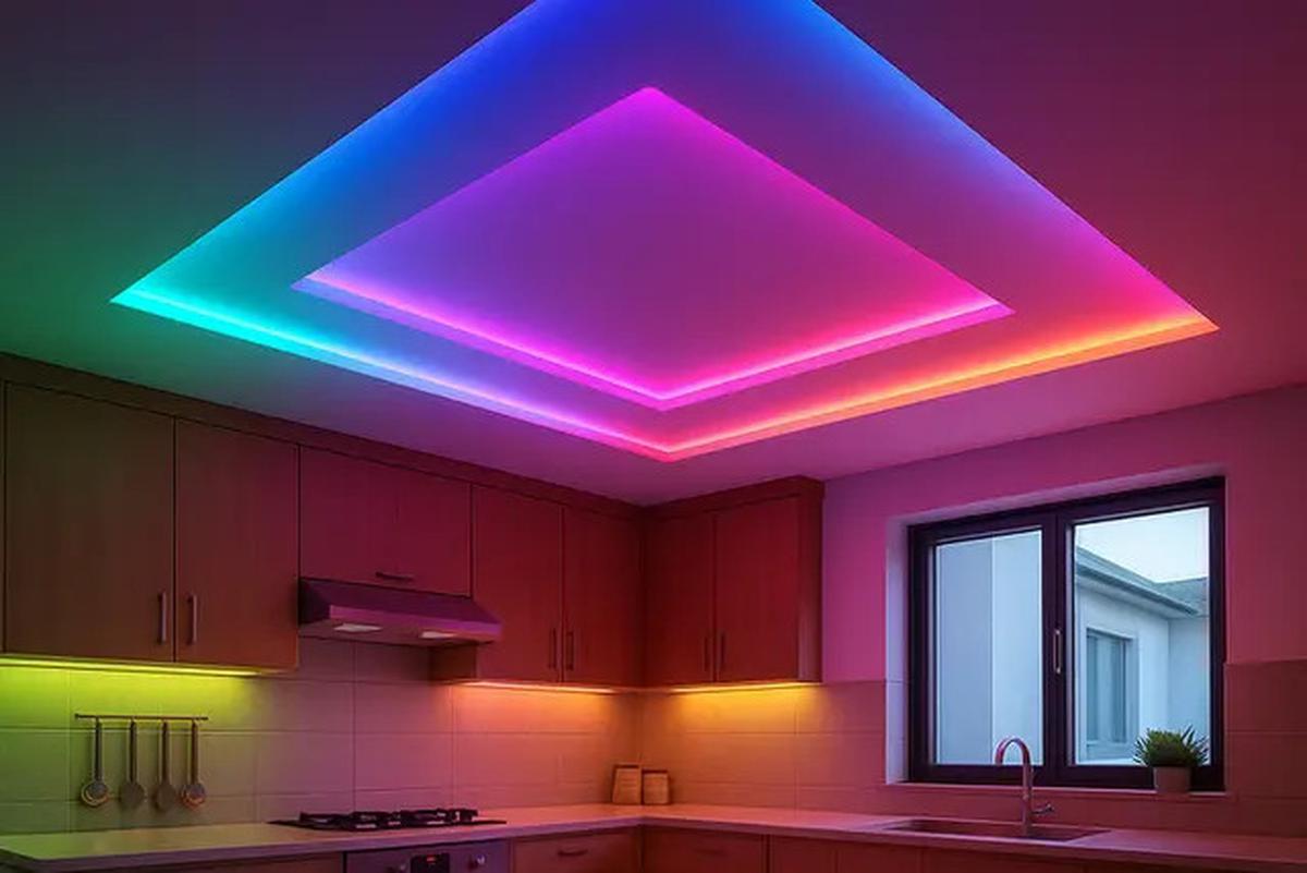 7 Model Plafon PVC Dapur dengan Lampu LED Tersembunyi, Bikin Ruangan Lebih Elegan dan Modern