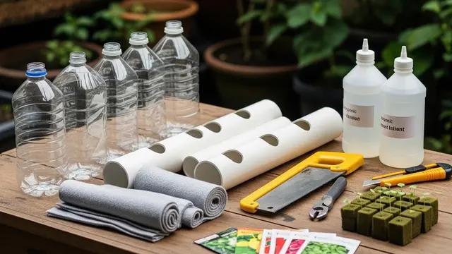 Cara Membuat Menara Hidroponik dari Botol Bekas dan Pipa PVC (AI Generated)
