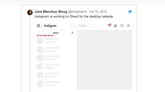 Instagram kembangkan fitur pesan DM versi dekstop