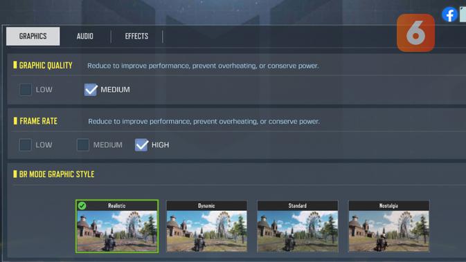 Setelan Grafis Call of Duty Mobile di Realme C35