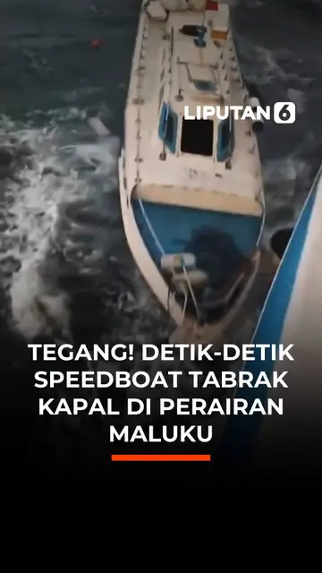 Tegang! Detik-detik Speedboat Tabrak Kapal di Perairan Maluku