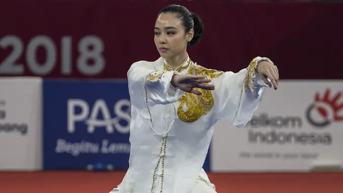 Lindswell Kwok, Ratu Wushu Asia yang Jadi Pahlawan Indonesia di Asian Games 2018