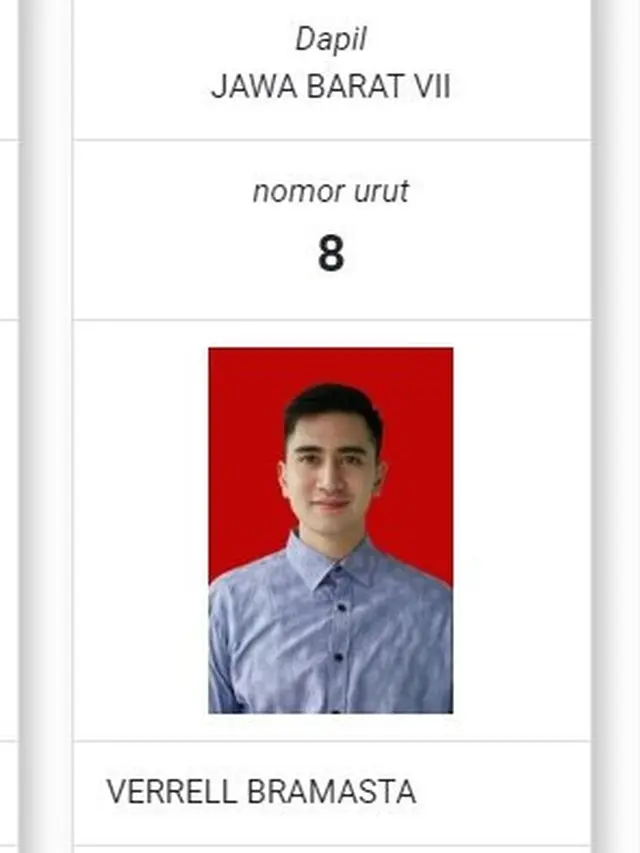 Verrel Bramasta (situs KPU)