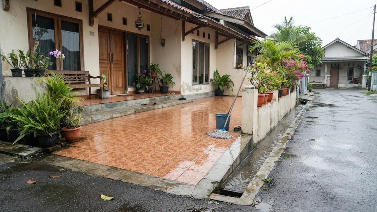 Drainase Teras untuk Cegah Genangan