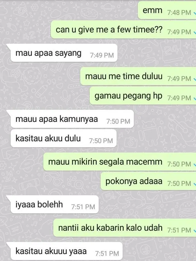 6 Chat Cowok Penuhi Permintaan Pacarnya Ini Bikin Senyum-Senyum